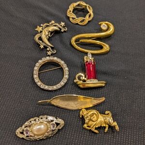Elegant  Brooches Set Of 8